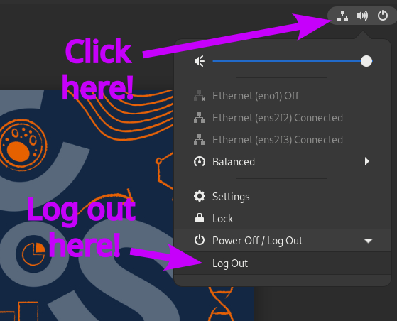 How to log out of a Linux ThinLinc session